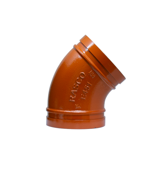 Product image for E451 Grooved Elbow 45º Standard Elbow