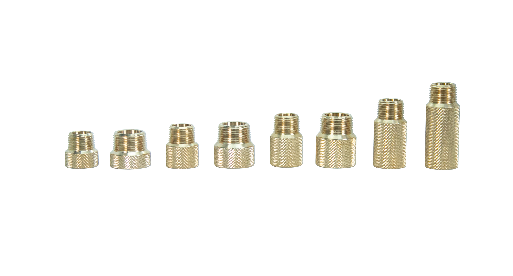 Brass Sprinkler System Extension Nipples - 1 x 1/2 IPS
